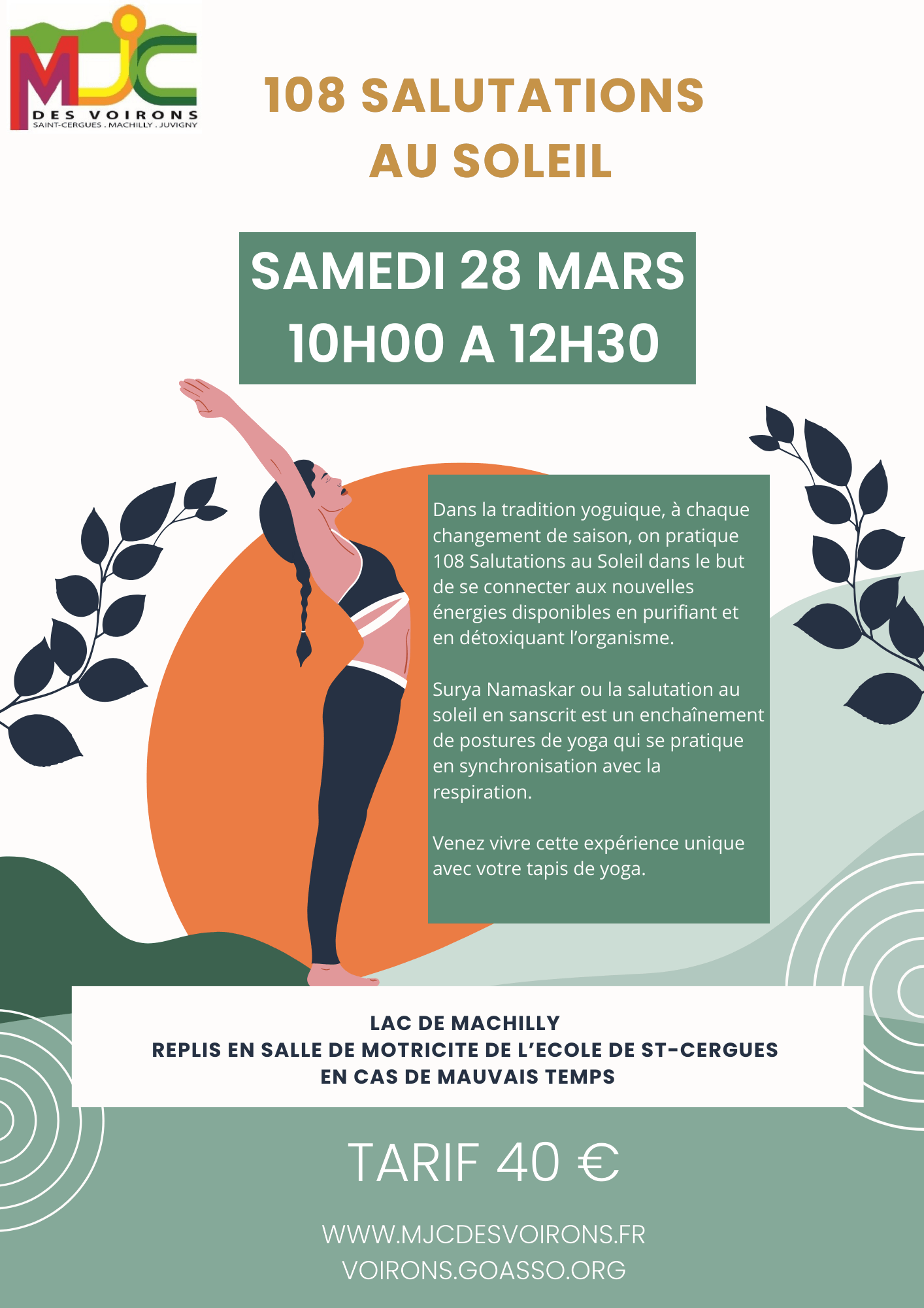 108 SALUTATIONS AU SOLEIL 10H – 12H30 | Mjc des Voirons