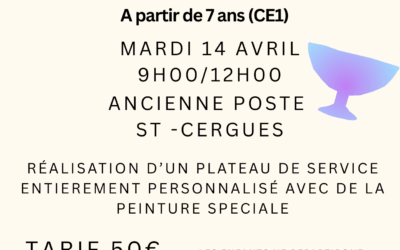 DECOUVERTE DE LA PEINTURE SUR PORCELAINE 7/9 ANS