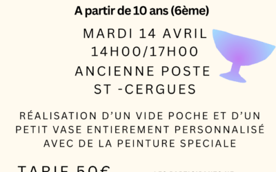 DECOUVERTE PEINTURE SUR PORCELAINE DES 10 ANS