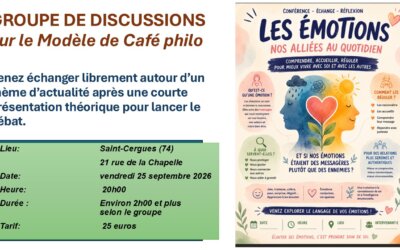 CAFE PHILO: LES EMOTIONS NOS ALLIES AU QUOTIDIEN